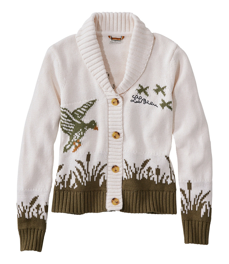 Women's Signature Original Cotton Sweater Shawl Cardigan Novelty