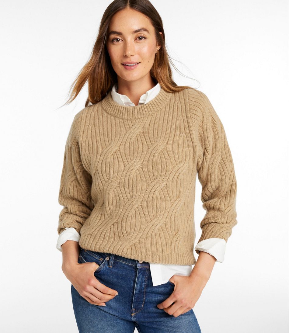 Crewneck Women's Signature Premium Cashmere Cable Sweater