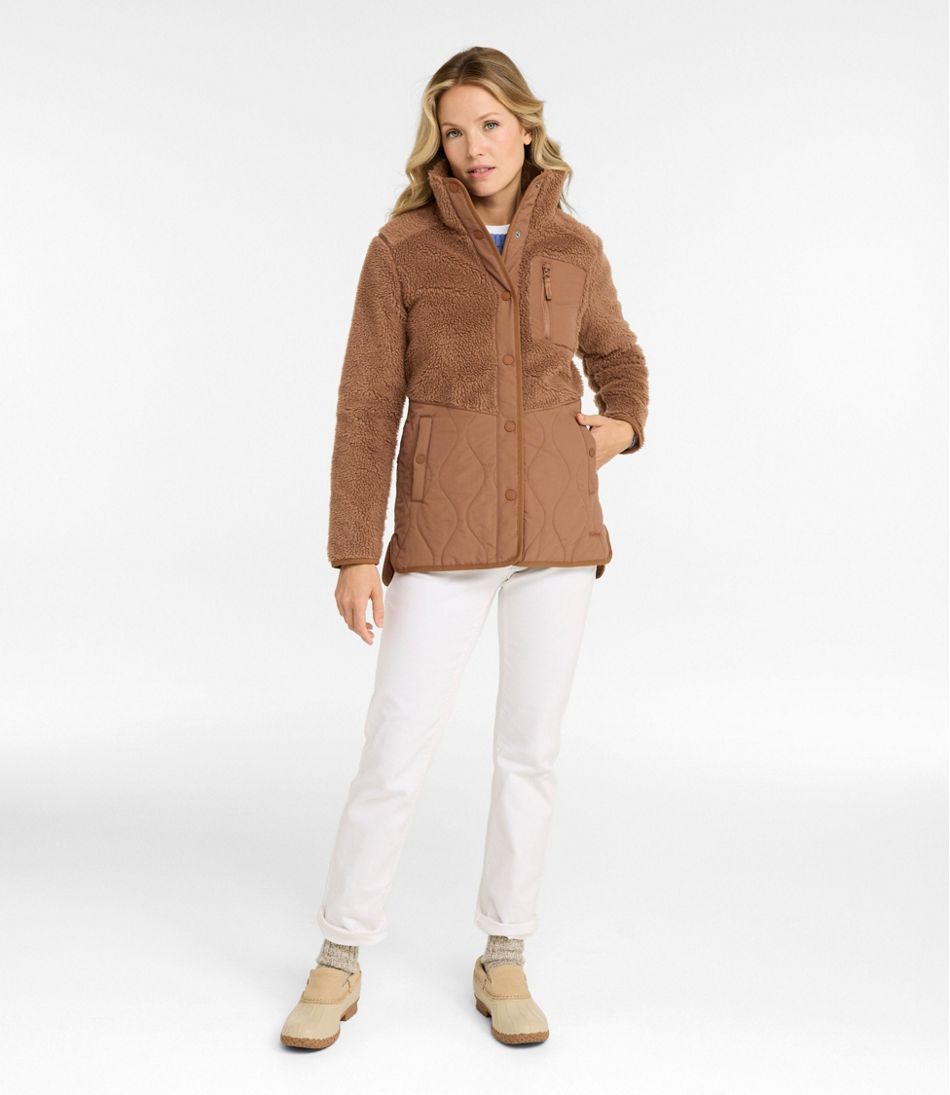 Women's Bean's Mixed Media Sherpa Fleece Jacket