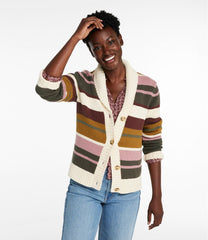 Shawl Cardigan Stripe Women's Signature Original Cotton Sweater