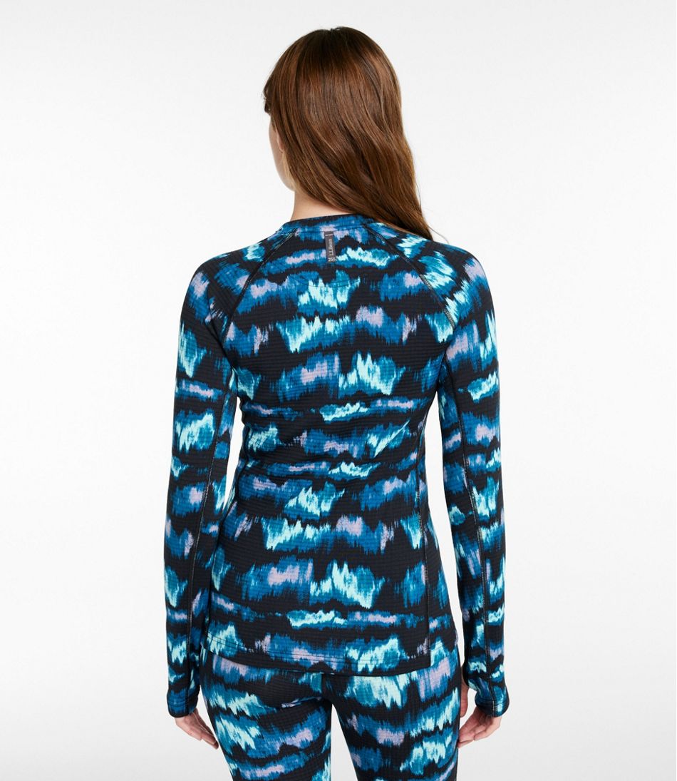 Women's L.L.Bean Heavyweight Base Layer Crew Top Print