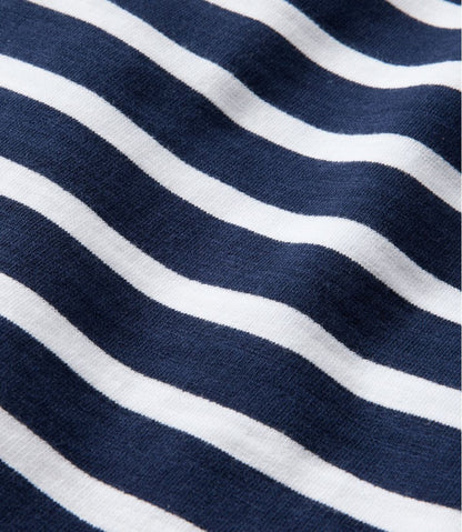 Women's Peaks Island Button Mockneck, Stripe