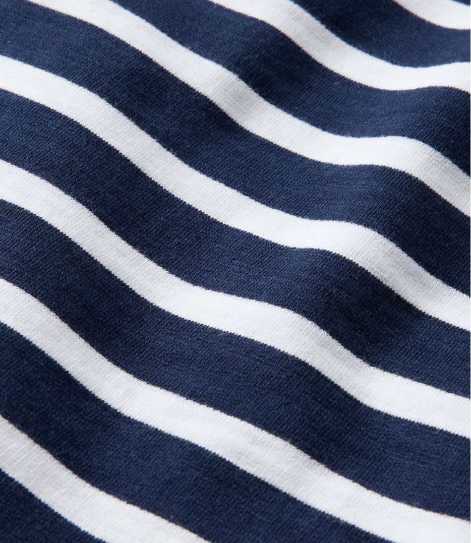 Women's Peaks Island Button Mockneck Stripe