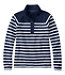 Women's Peaks Island Button Mockneck Stripe