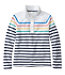 Women's Peaks Island Button Mockneck Stripe