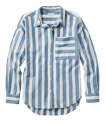 Women's Signature Premium Essential Poplin Shirt Long-Sleeve Novelty Stripe