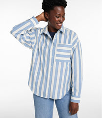 Women's Signature Premium Essential Poplin Shirt Long-Sleeve Novelty Stripe