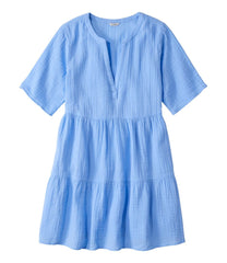 Print Women's Cloud Gauze Cover-Up Tiered Dress