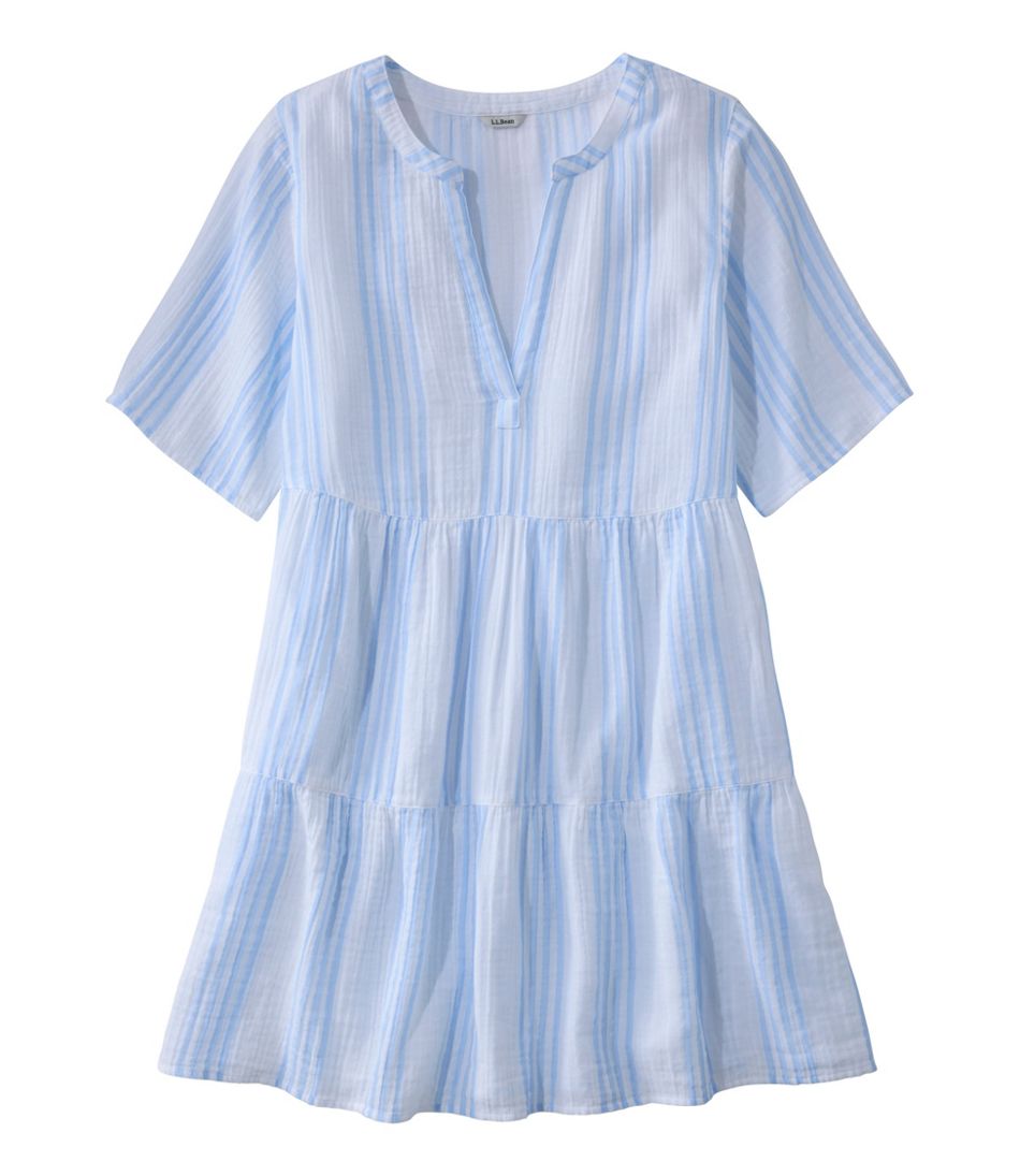 Women's Cloud Gauze Cover-Up Tiered Dress Print