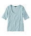 Elbow-Sleeve Scoopneck Women's Signature Premium Essential Pointelle Tee