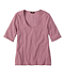 Elbow-Sleeve Scoopneck Women's Signature Premium Essential Pointelle Tee