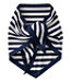 Striped Women's Cotton/Cashmere Knit Triangle Scarf
