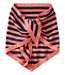 Striped Women's Cotton/Cashmere Knit Triangle Scarf