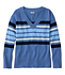 V-Neck Stripe Women's Cotton/Cashmere Sweater
