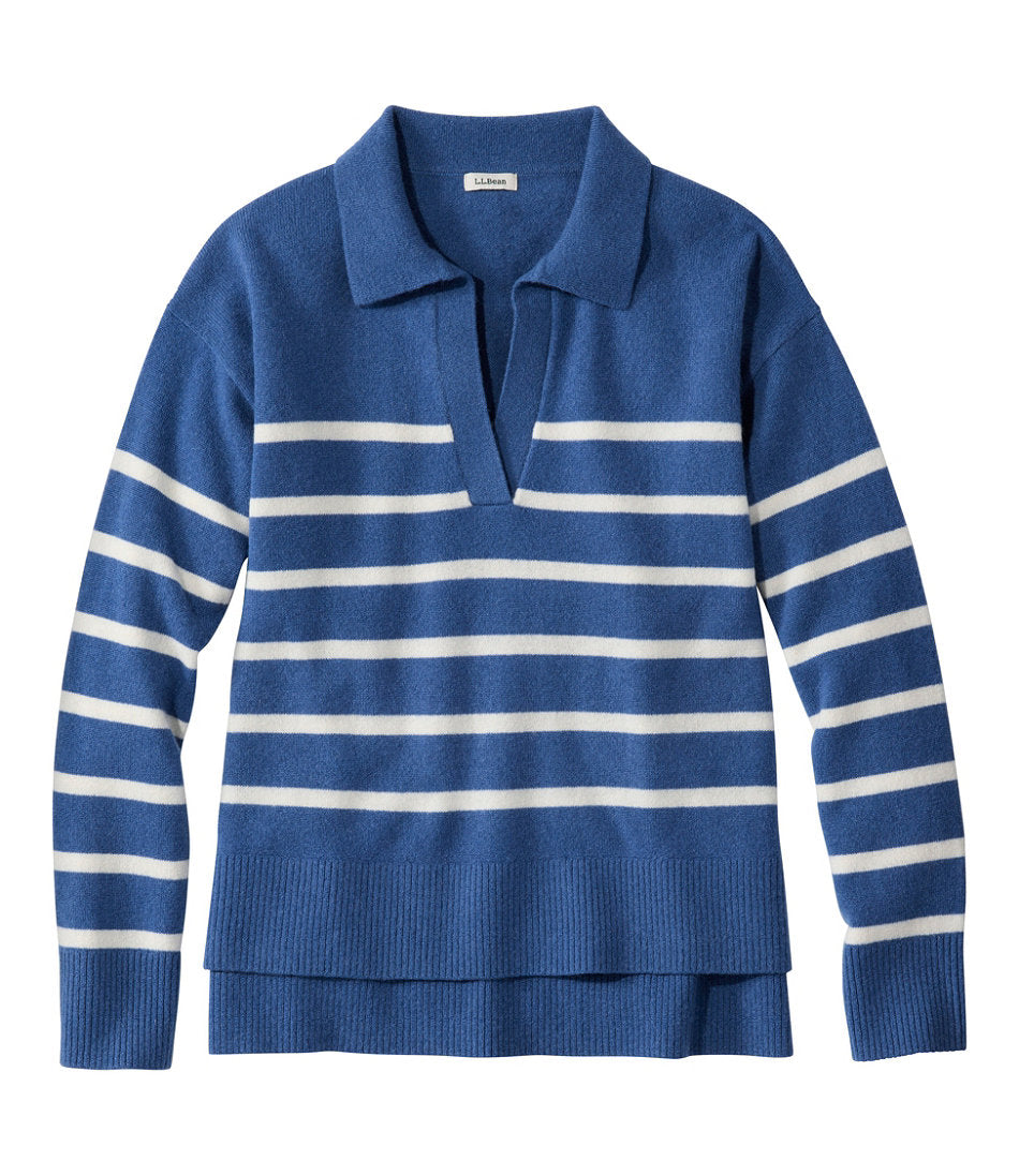Women's Classic Cashmere Sweater Relaxed Polo