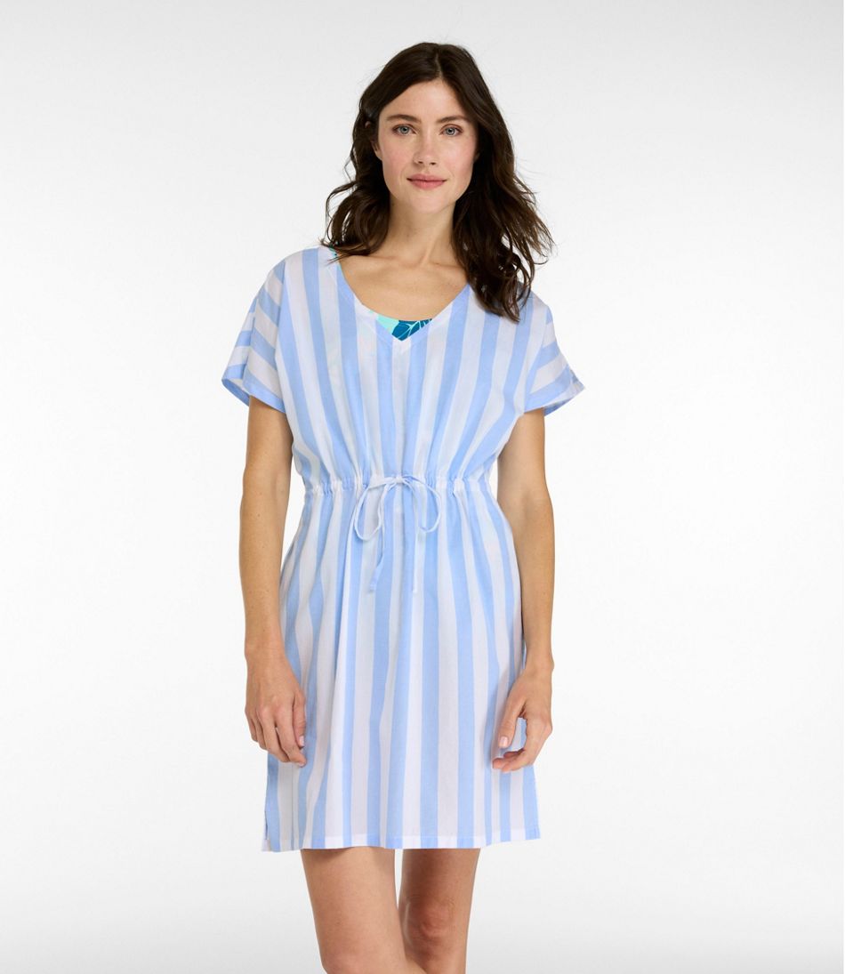 Print Women's L.L.Bean Coastal Cotton Cover-Up Caftan