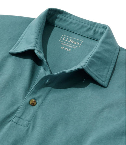 Men's Carefree Unshrinkable Polo, Long-Sleeve, Without Pocket