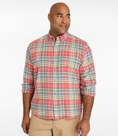 Men's Sunwashed Twill Shirt, Slightly Fitted Untucked Fit