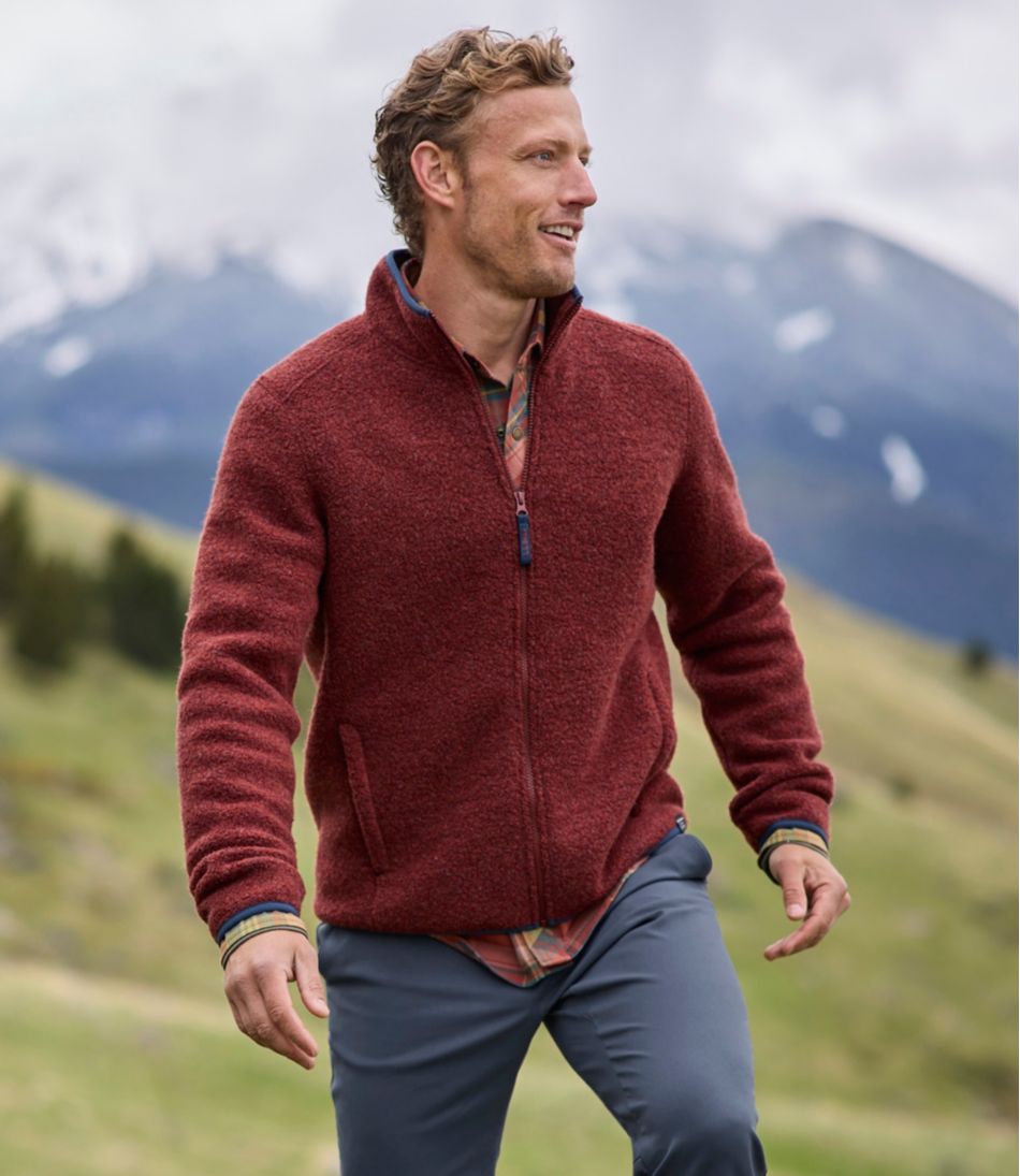 Men's All Season Wool Fleece Full-Zip Sweater