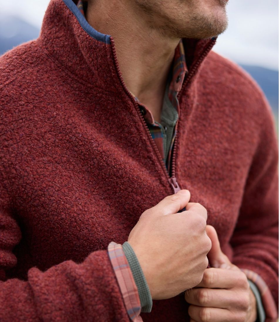 Men's All Season Wool Fleece Full-Zip Sweater