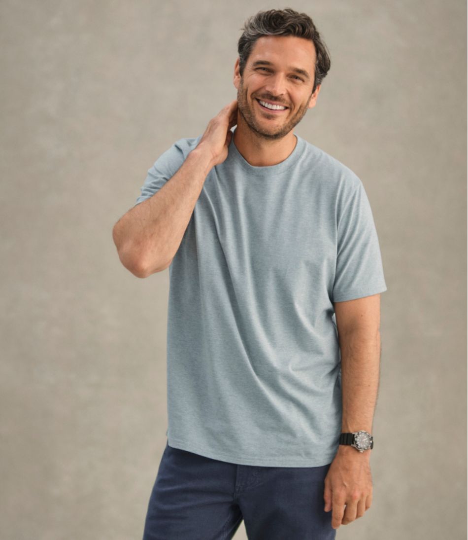 Short-Sleeve Without Pocket Men's Comfort Stretch Performance® Pima Tee