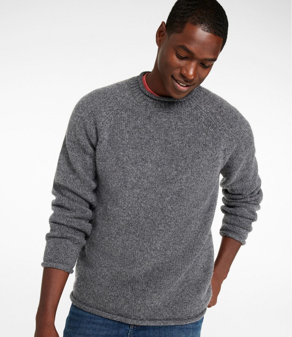 Rollneck Men's Bean's Classic Ragg Wool Sweater