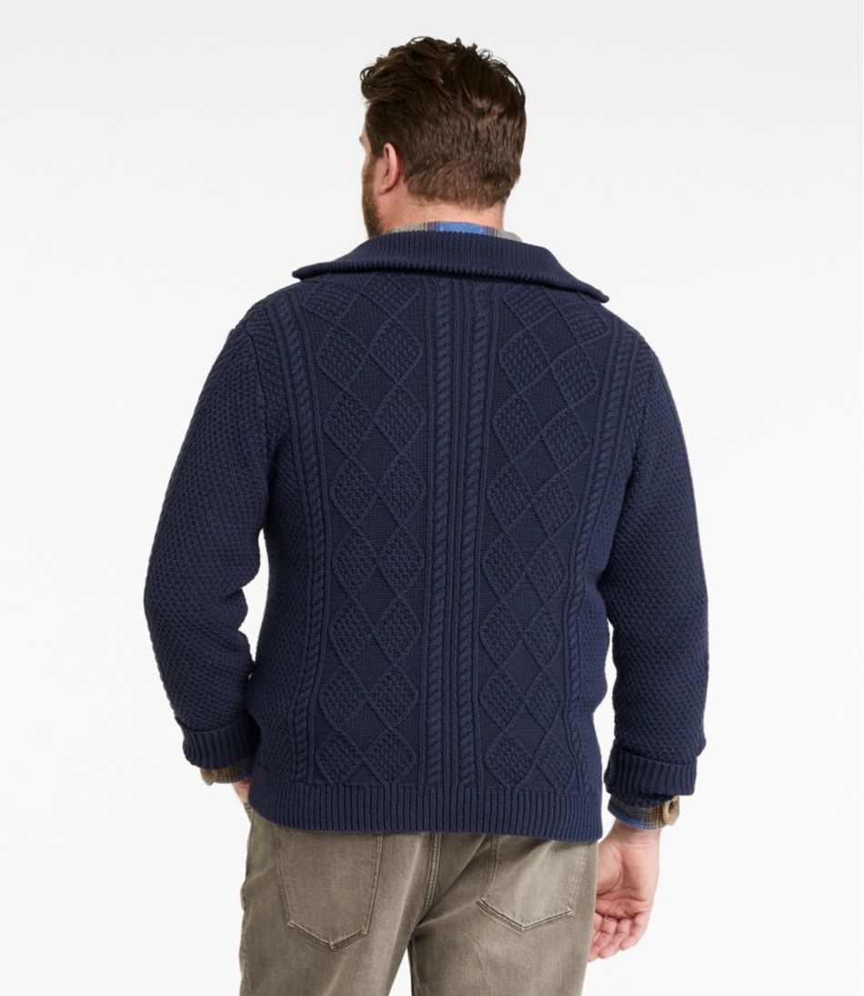 Full-Zip Men's Signature Cotton Fisherman Sweater