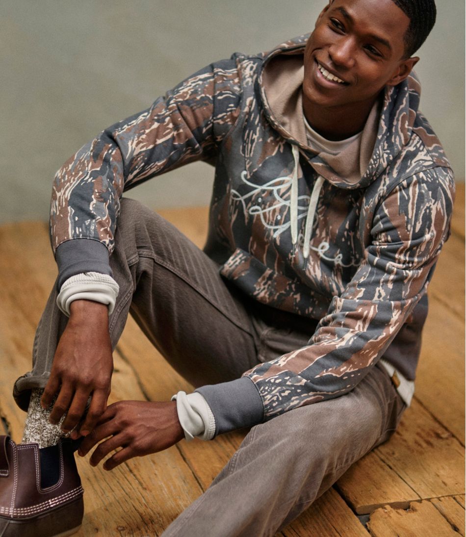 Print Men's Signature Camp Hoodie Sweatshirt