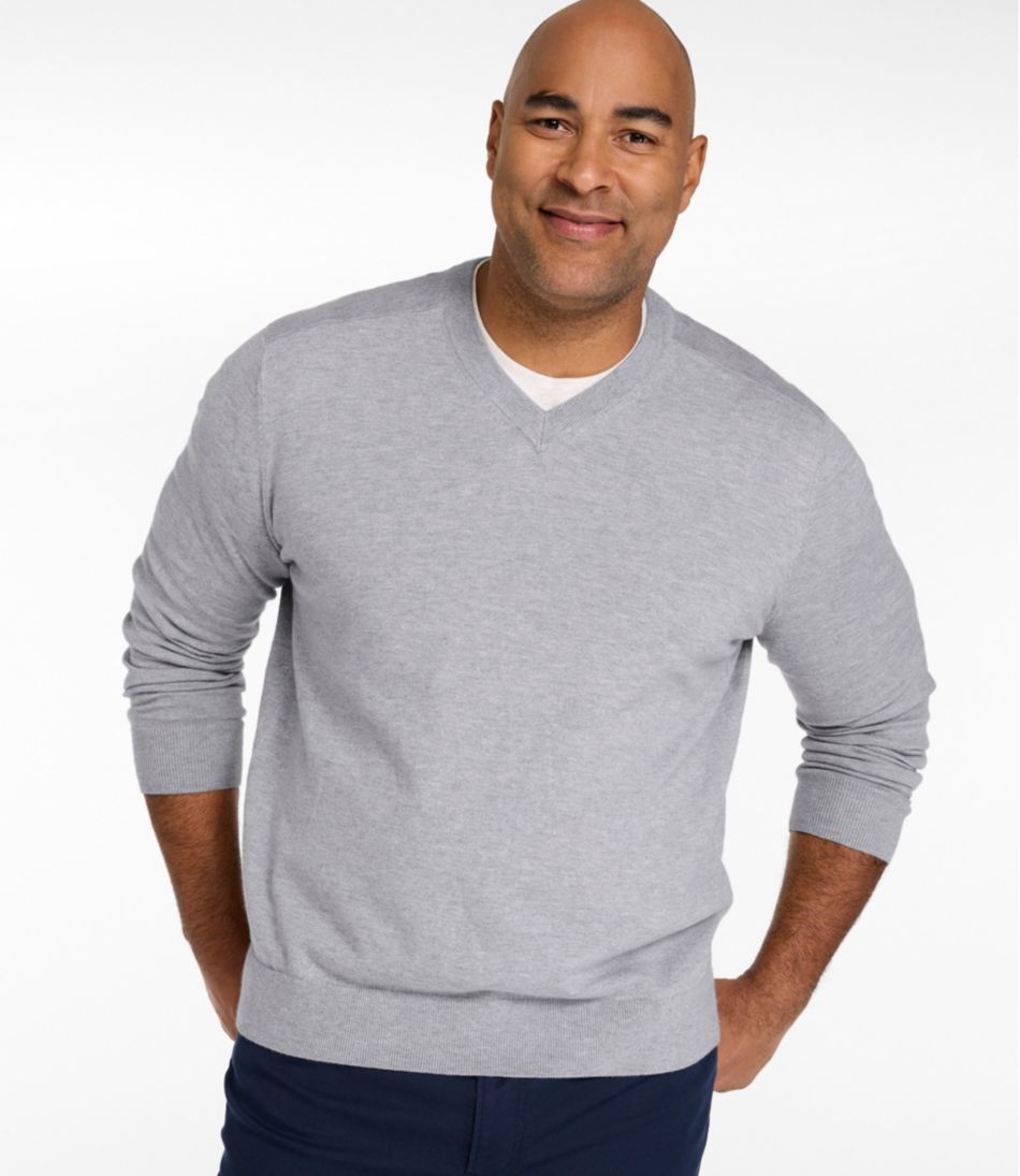 Men's All Seasons Cotton Blend Sweater V-Neck