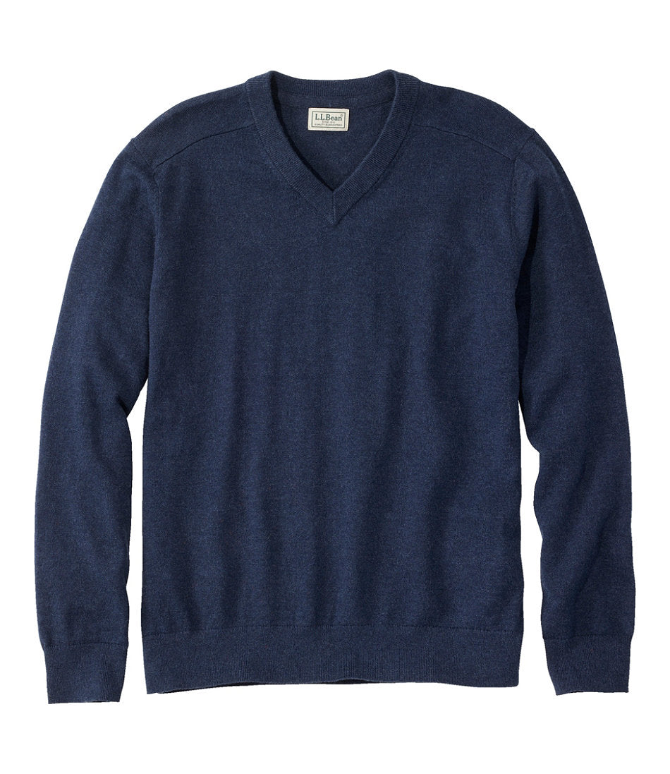 V-Neck Men's All Seasons Cotton Blend Sweater