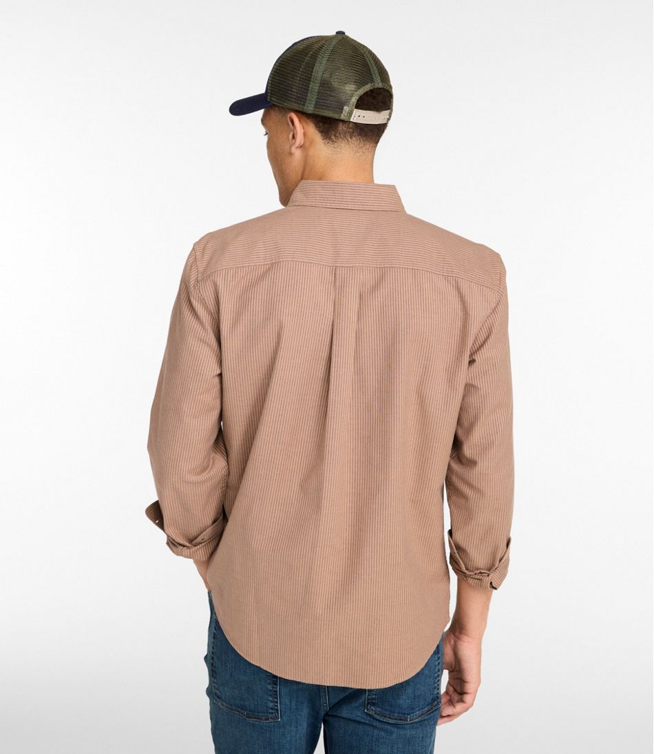 Men's Sunwashed Oxford Shirt Stripe Slightly Fitted Untucked Fit