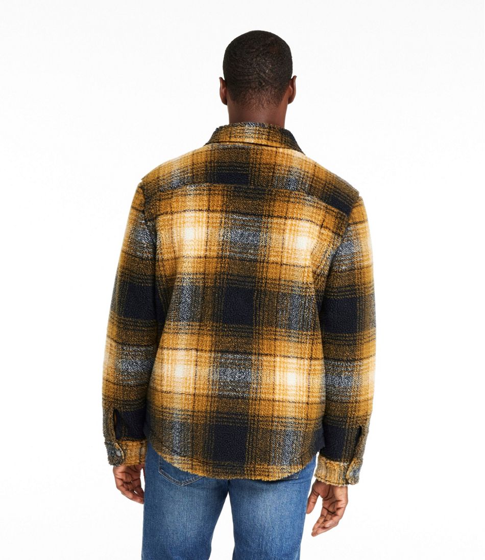 Plaid Men's Signature Mixed Media Fleece Shirt Jacket