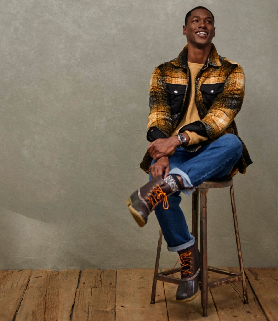 Plaid Men's Signature Mixed Media Fleece Shirt Jacket