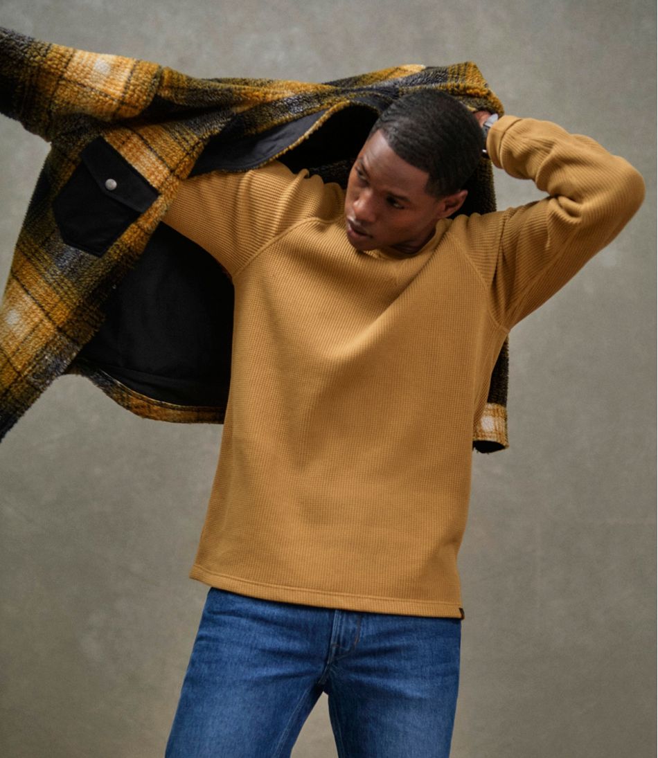 Plaid Men's Signature Mixed Media Fleece Shirt Jacket