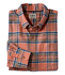 Plaid Men's Sunwashed Oxford Shirt Slightly Fitted Untucked Fit