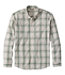 Slightly Fitted Untucked Fit Men's Comfort Stretch Performance® Chambray Shirt Plaid Long-Sleeve