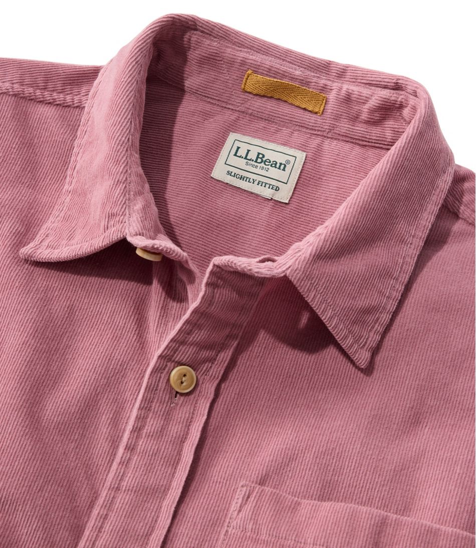 Slightly Fitted Untucked Fit Men's Sunwashed Corduroy Shirt