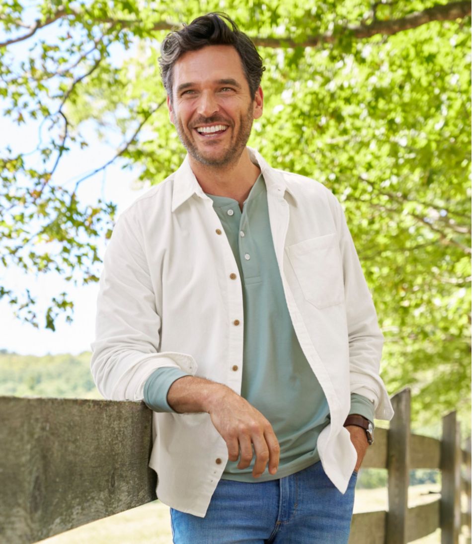 Slightly Fitted Untucked Fit Men's Sunwashed Corduroy Shirt