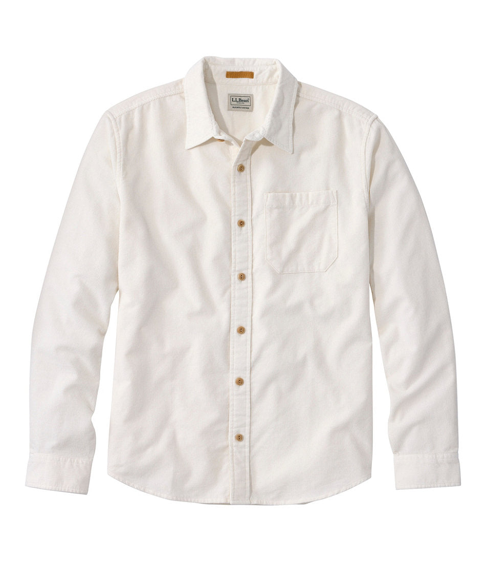Slightly Fitted Untucked Fit Men's Sunwashed Corduroy Shirt