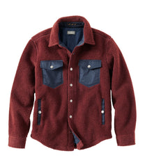 Men's Signature Mixed Media Fleece Shirt Jacket