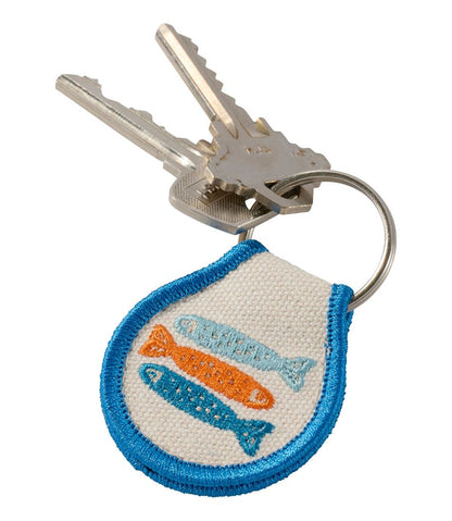 Embroidered Patch Charm, Fish