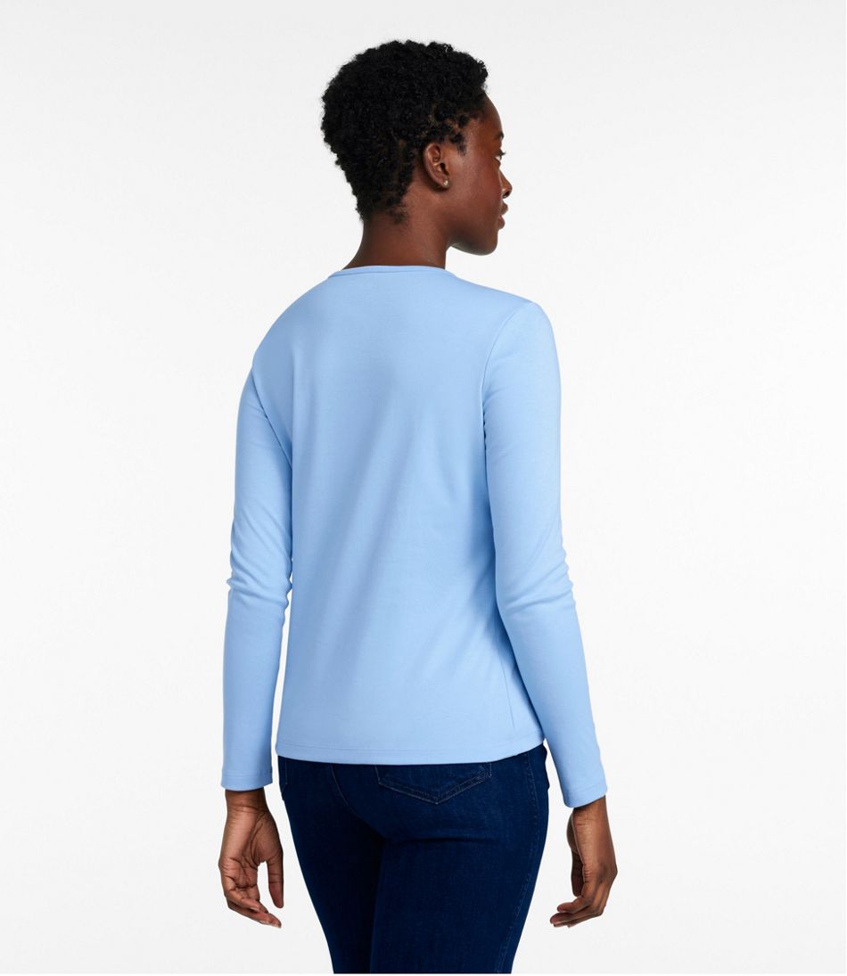 Women's Pima Cotton Tee Long-Sleeve Crewneck