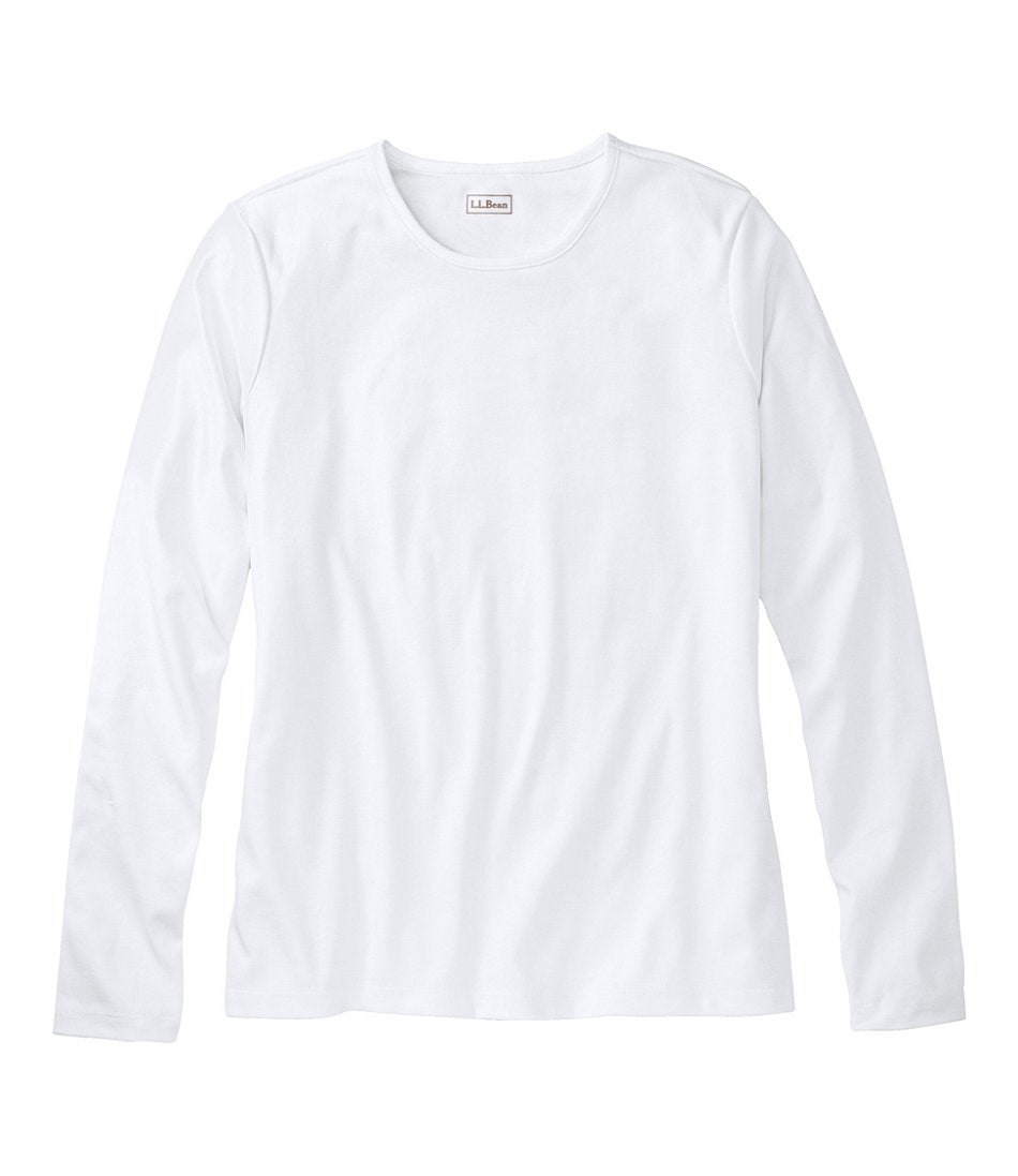 Women's Pima Cotton Tee Long-Sleeve Crewneck