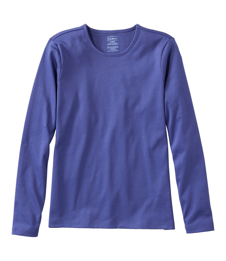 Women's Pima Cotton Tee Long-Sleeve Crewneck