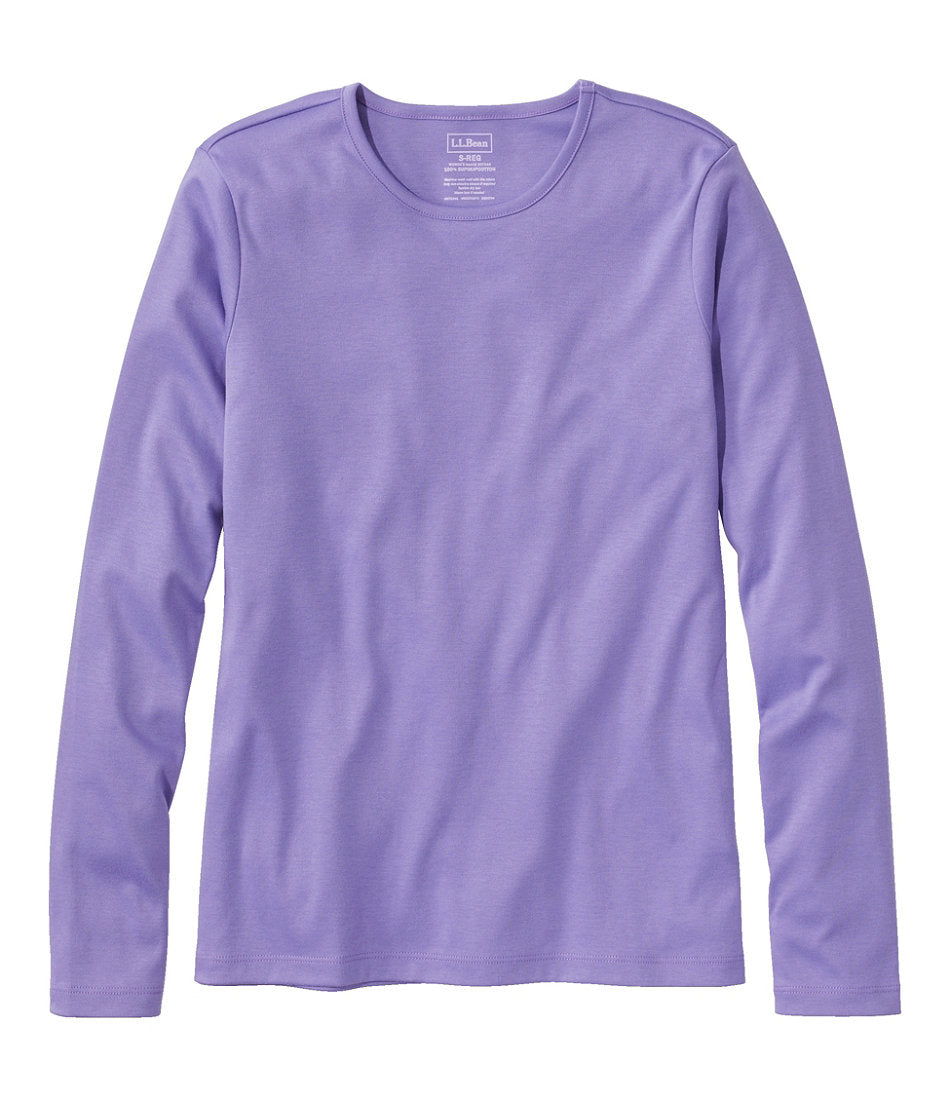 Women's Pima Cotton Tee Long-Sleeve Crewneck