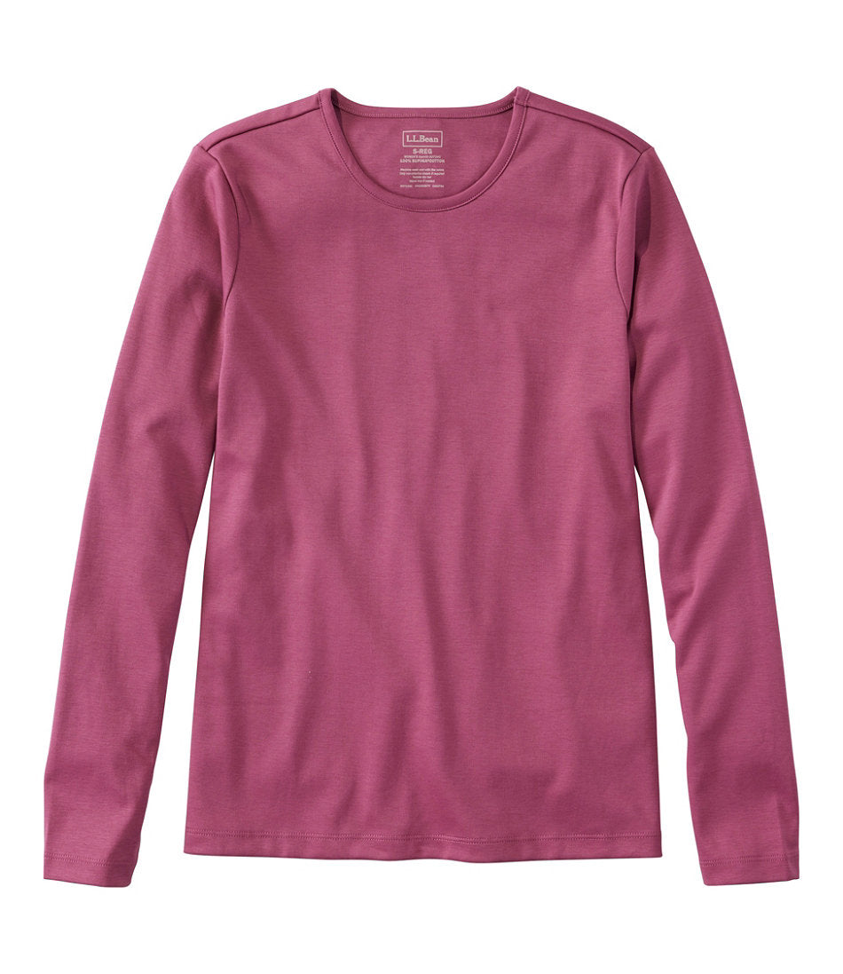 Women's Pima Cotton Tee Long-Sleeve Crewneck