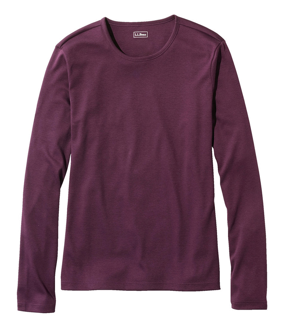Women's Pima Cotton Tee Long-Sleeve Crewneck