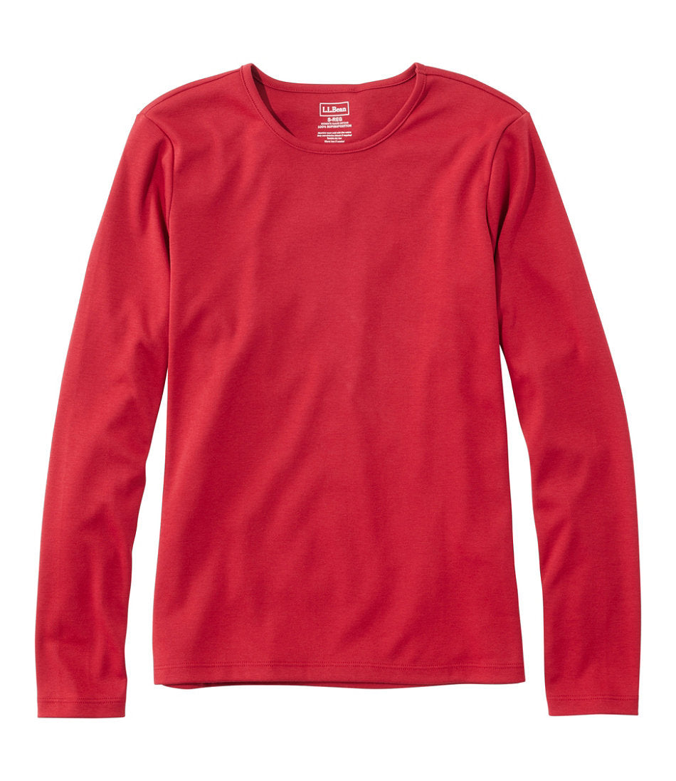 Women's Pima Cotton Tee Long-Sleeve Crewneck