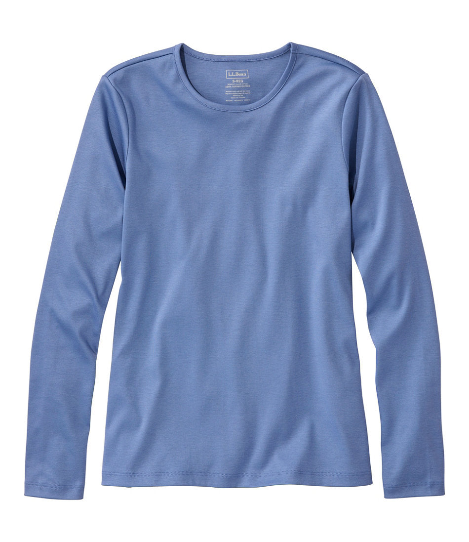 Women's Pima Cotton Tee Long-Sleeve Crewneck