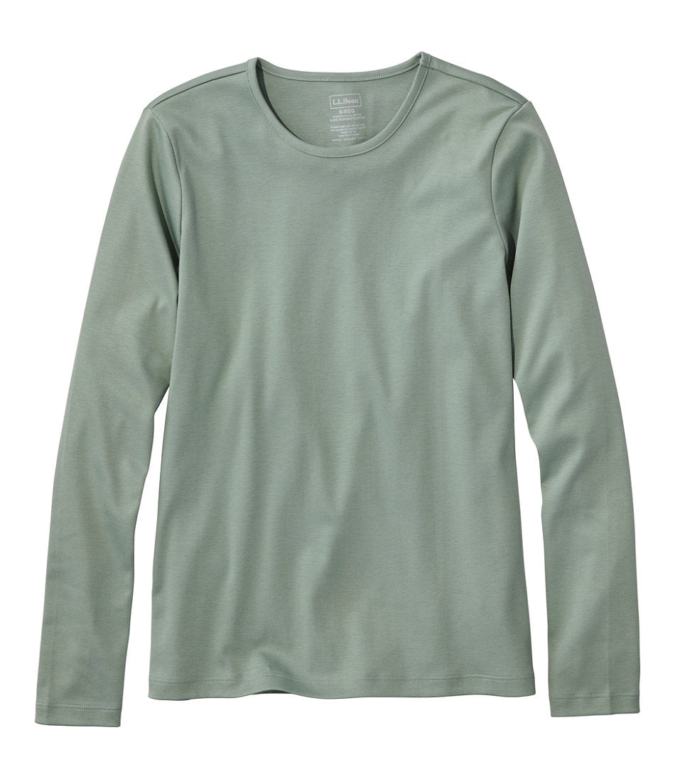 Women's Pima Cotton Tee Long-Sleeve Crewneck